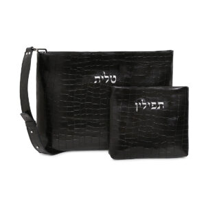 Kinor David Genuine Leather Croco Black--1